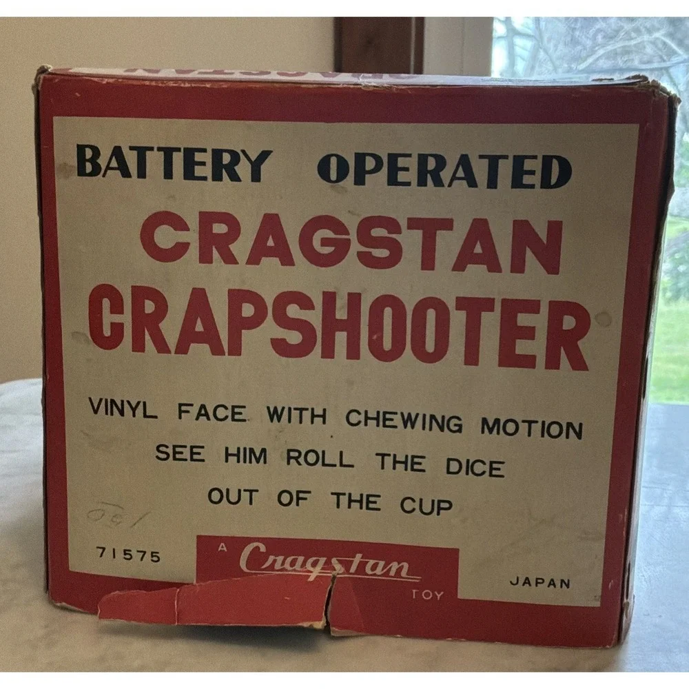 Vintage Cragstan Crapshooter Battery Operated Toy in Box-Not Tested
